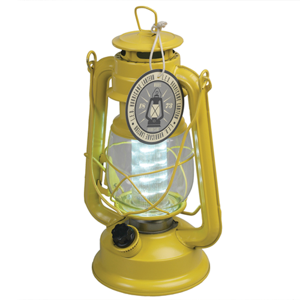 Yellow L.e.d Battery Powered Hurricane Lamp Rex London